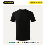 Детска тениска MALFINI BASIC 138 с печат на лого