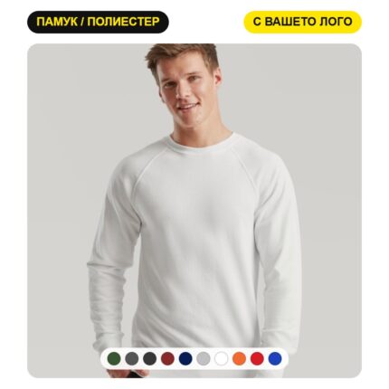 Мъжка блуза LIGHTWEIGHT RAGLAN с печат на лого