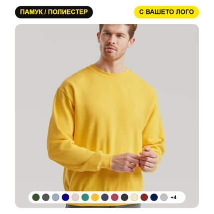 Мъжка суитшърт блуза CLASSIC с печат на лого